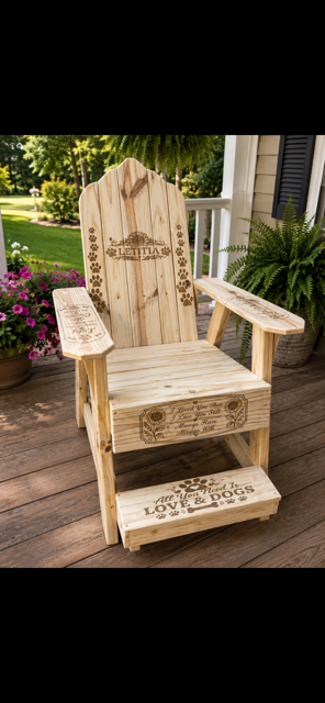 Personalized chair engraving