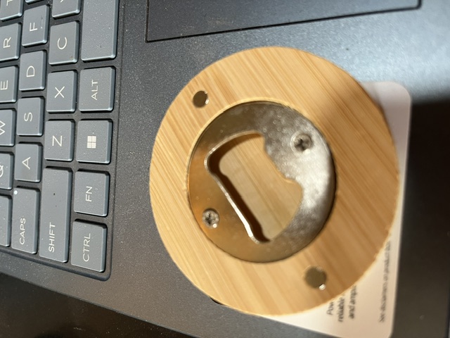 Engraved bottle opener